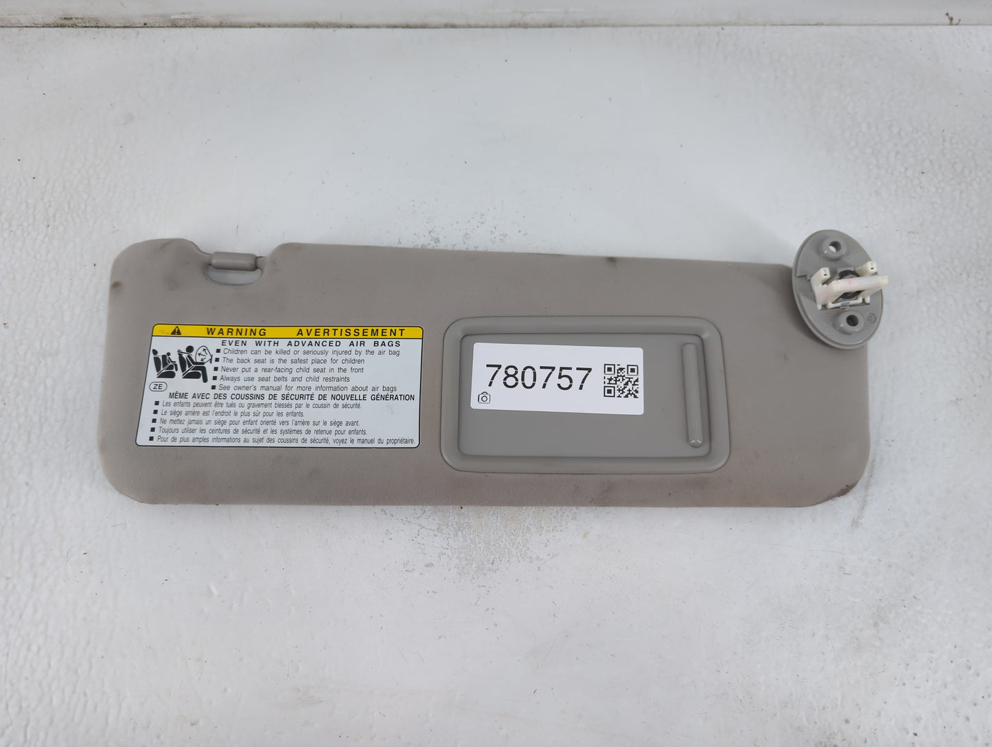 2012 Lexus Es350 Sun Visor Shade Replacement Driver Left Mirror Fits OEM Used Auto Parts - Oemusedautoparts1.com