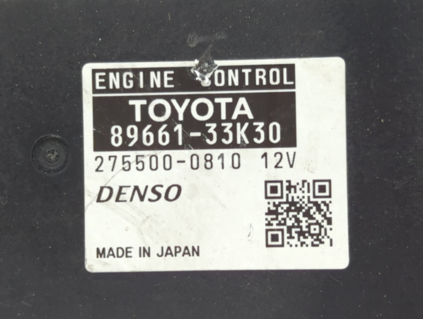 2012 Lexus Es350 PCM Engine Control Computer ECU ECM PCU OEM P/N:89661-33K30 Fits OEM Used Auto Parts - Oemusedautoparts1.co