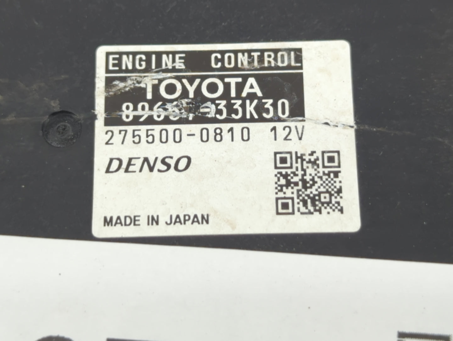 2012 Lexus Es350 PCM Engine Control Computer ECU ECM PCU OEM P/N:89661-33K30 Fits OEM Used Auto Parts - Oemusedautoparts1.co
