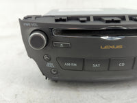 2010-2012 Lexus Is250 Radio AM FM Cd Player Receiver Replacement P/N:86120-53A40 Fits Fits 2010 2011 2012 OEM Used Auto Part