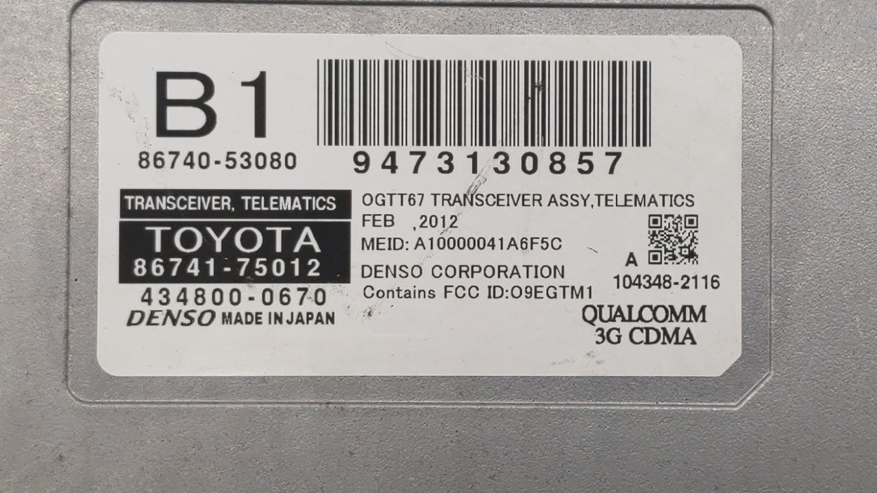 2012-2012 Lexus Is250 Chassis Control Module Ccm Bcm Body Control - Oemusedautoparts1.com