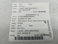2012 Lexus Rx350 Radio AM FM Cd Player Receiver Replacement P/N:86120-0E530 DEX-G8147 Fits OEM Used Auto Parts - Oemusedauto
