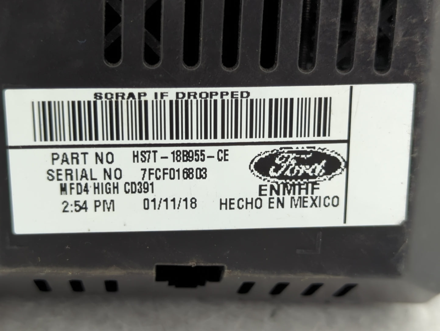 2011-2012 Lincoln Mks Radio AM FM Cd Player Receiver Replacement P/N:HS7T-18B955-CE Fits Fits 2011 2012 OEM Used Auto Parts 