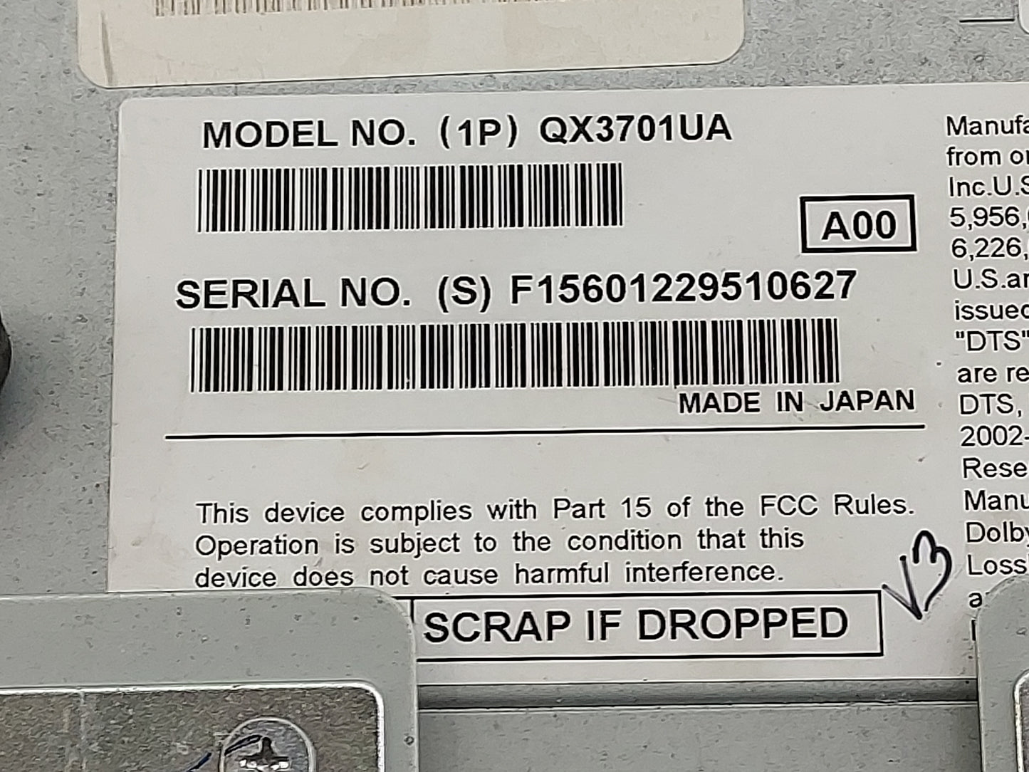 2012 Lincoln Mks Radio AM FM Cd Player Receiver Replacement Fits OEM Used Auto Parts - Oemusedautoparts1.com