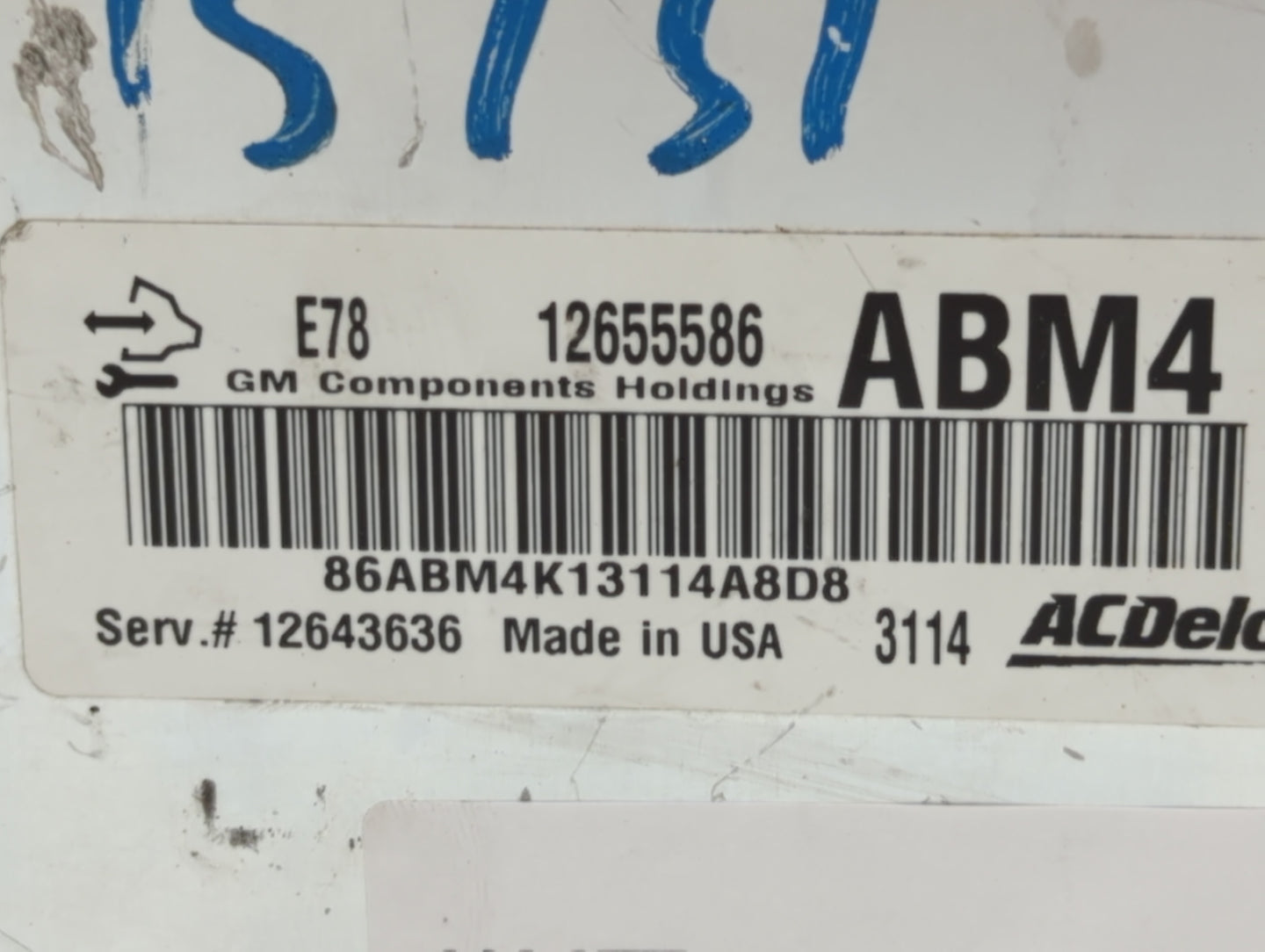 2011-2012 Lincoln Mkt PCM Engine Control Computer ECU ECM PCU OEM P/N:12643636 12655586 Fits Fits 2011 2012 OEM Used Auto Pa