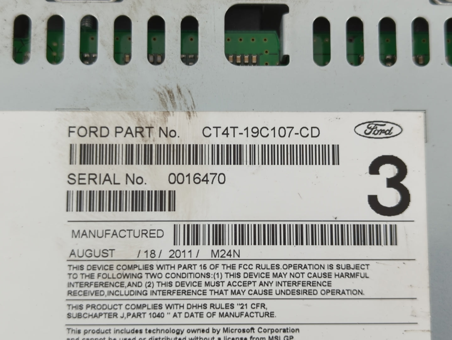 2012-2012 Lincoln Mkx Am Fm Cd Player Radio Receiver - Oemusedautoparts1.com