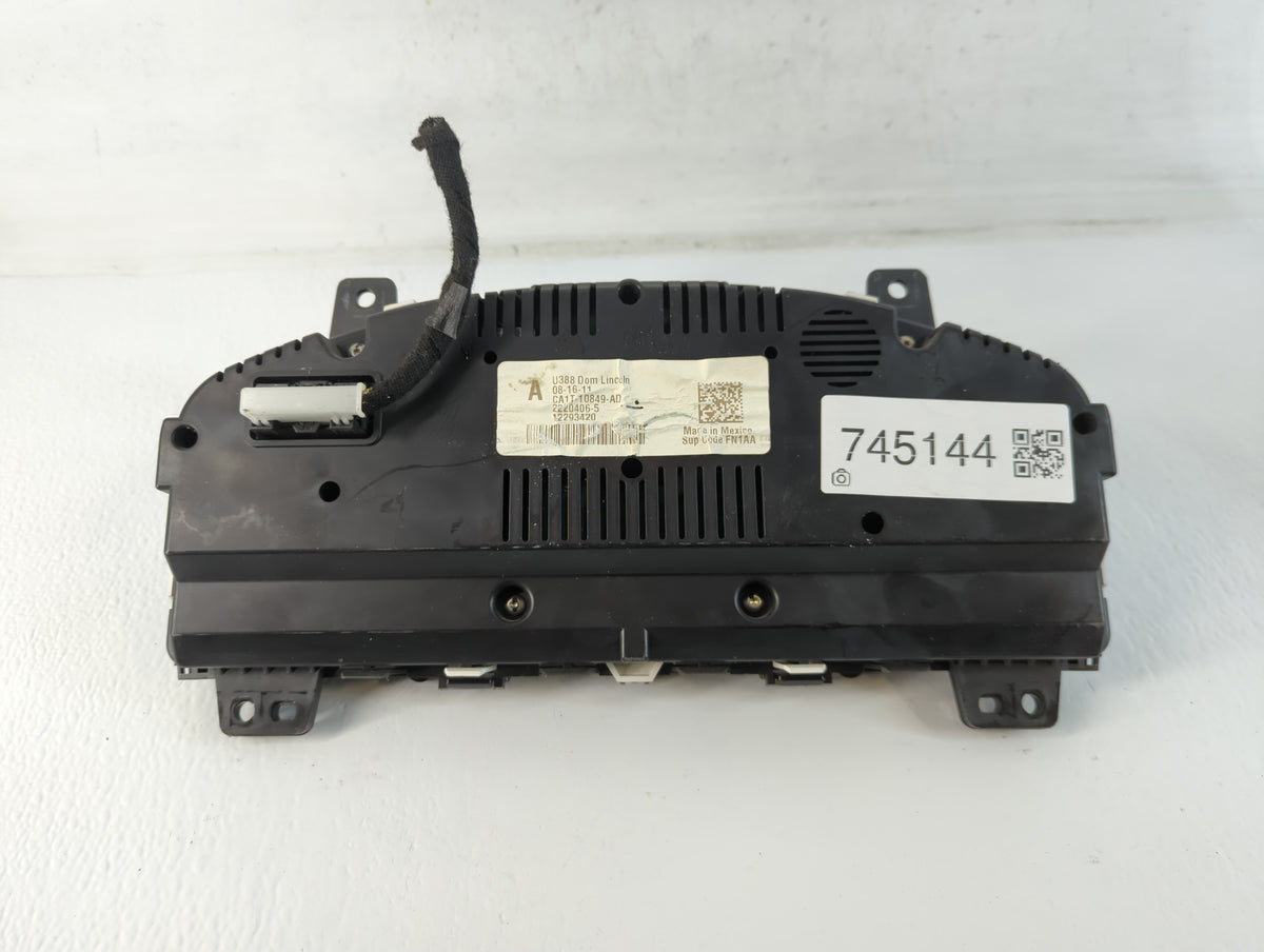 2012 Lincoln Mkx Instrument Cluster Speedometer Gauges P/N:CA1T-10849-AD Miles:226K Fits OEM Used Auto Parts - Oemusedautopa