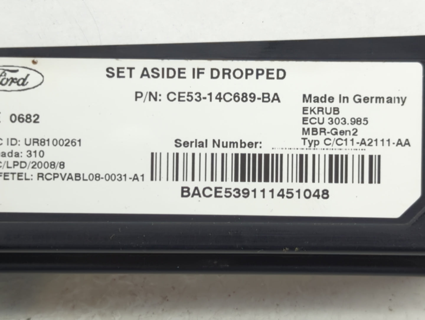 2010-2012 Lincoln Mkz Chassis Control Module Ccm Bcm Body Control - Oemusedautoparts1.com