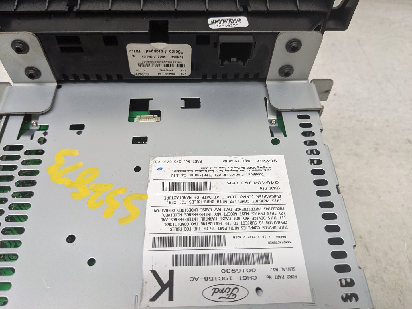 2012 Lincoln Mkz Radio AM FM Cd Player Receiver Replacement P/N:CH6T-19C158-AC 9H6T-18A802-BJ Fits OEM Used Auto Parts - Oem