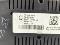 2011-2012 Lincoln Mkz Instrument Cluster Speedometer Gauges P/N:2228035 BH6T-10849-CE Fits Fits 2011 2012 OEM Used Auto Part