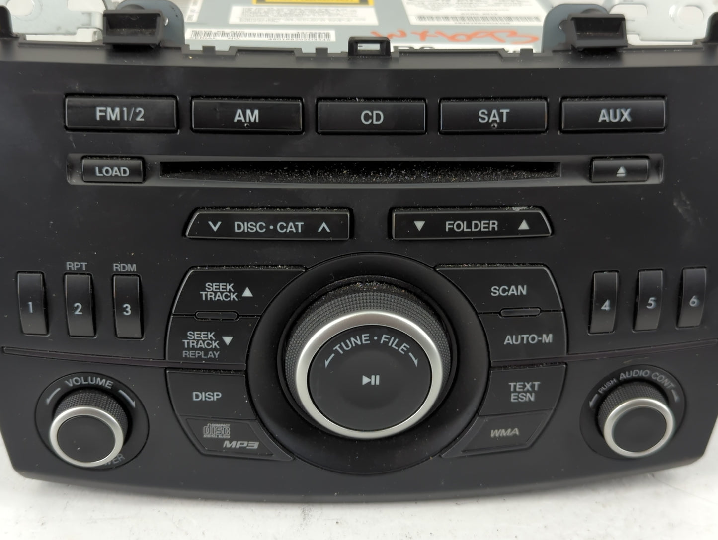 2012 Mazda 3 Radio AM FM Cd Player Receiver Replacement P/N:BGV4 66 AR0 Fits OEM Used Auto Parts - Oemusedautoparts1.com