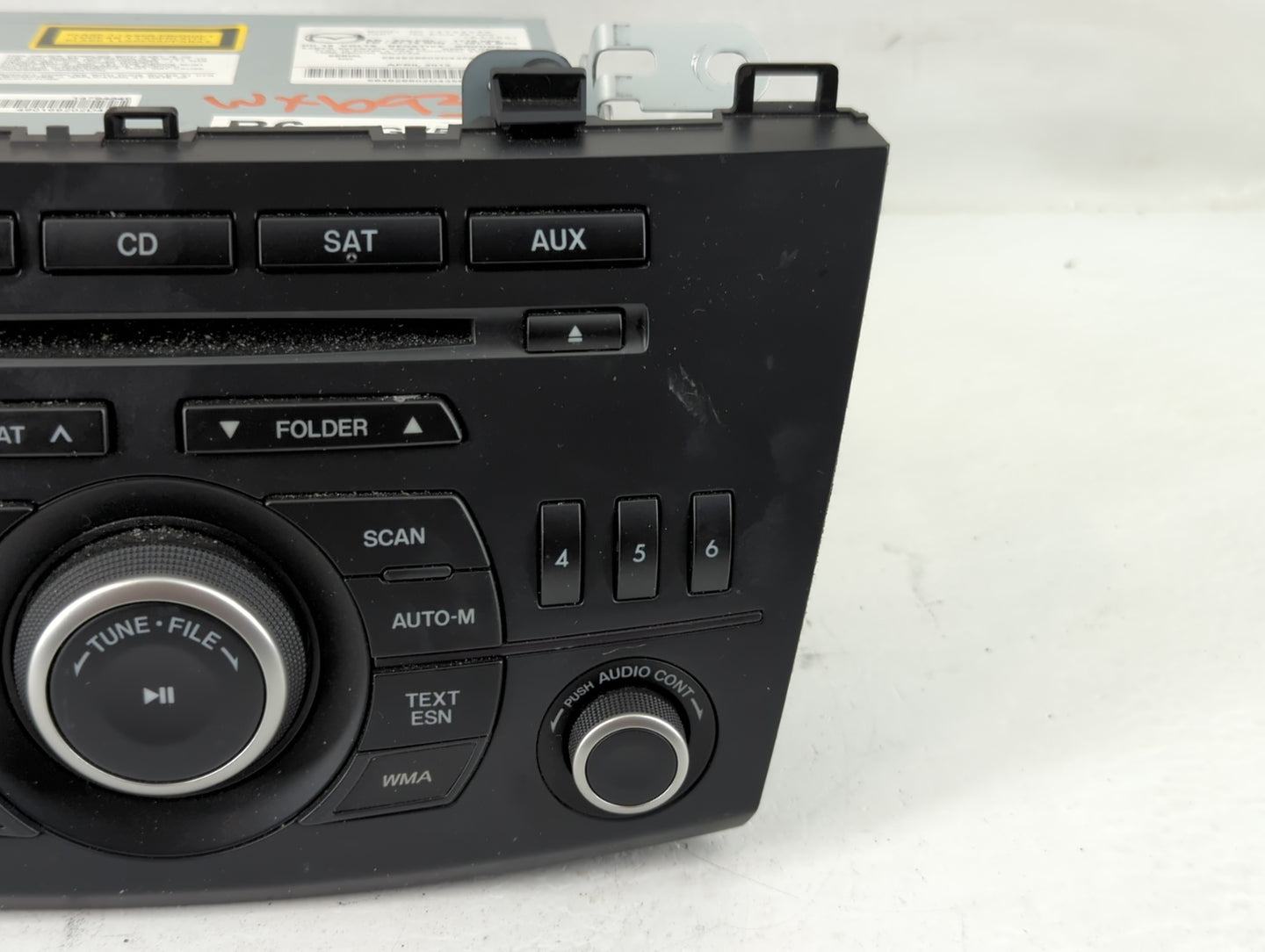 2012 Mazda 3 Radio AM FM Cd Player Receiver Replacement P/N:BGV4 66 AR0 Fits OEM Used Auto Parts - Oemusedautoparts1.com