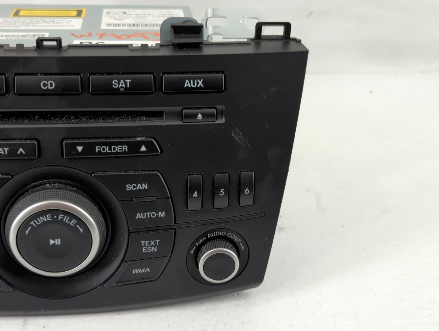 2012 Mazda 3 Radio AM FM Cd Player Receiver Replacement P/N:BGV4 66 AR0 Fits OEM Used Auto Parts - Oemusedautoparts1.com