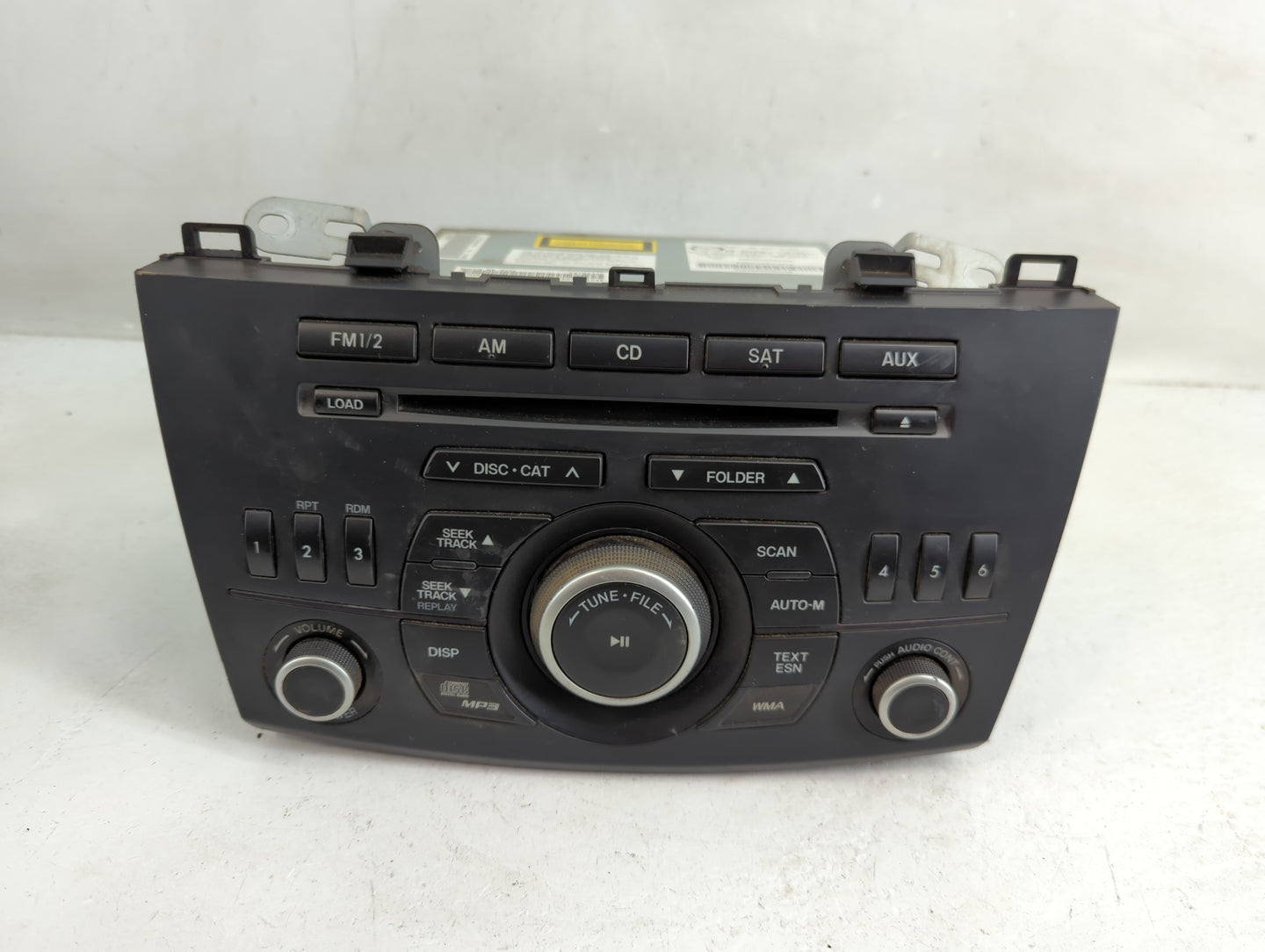 2012-2013 Mazda 3 Radio AM FM Cd Player Receiver Replacement P/N:BGV4 66 AR0 Fits Fits 2012 2013 OEM Used Auto Parts - Oemus