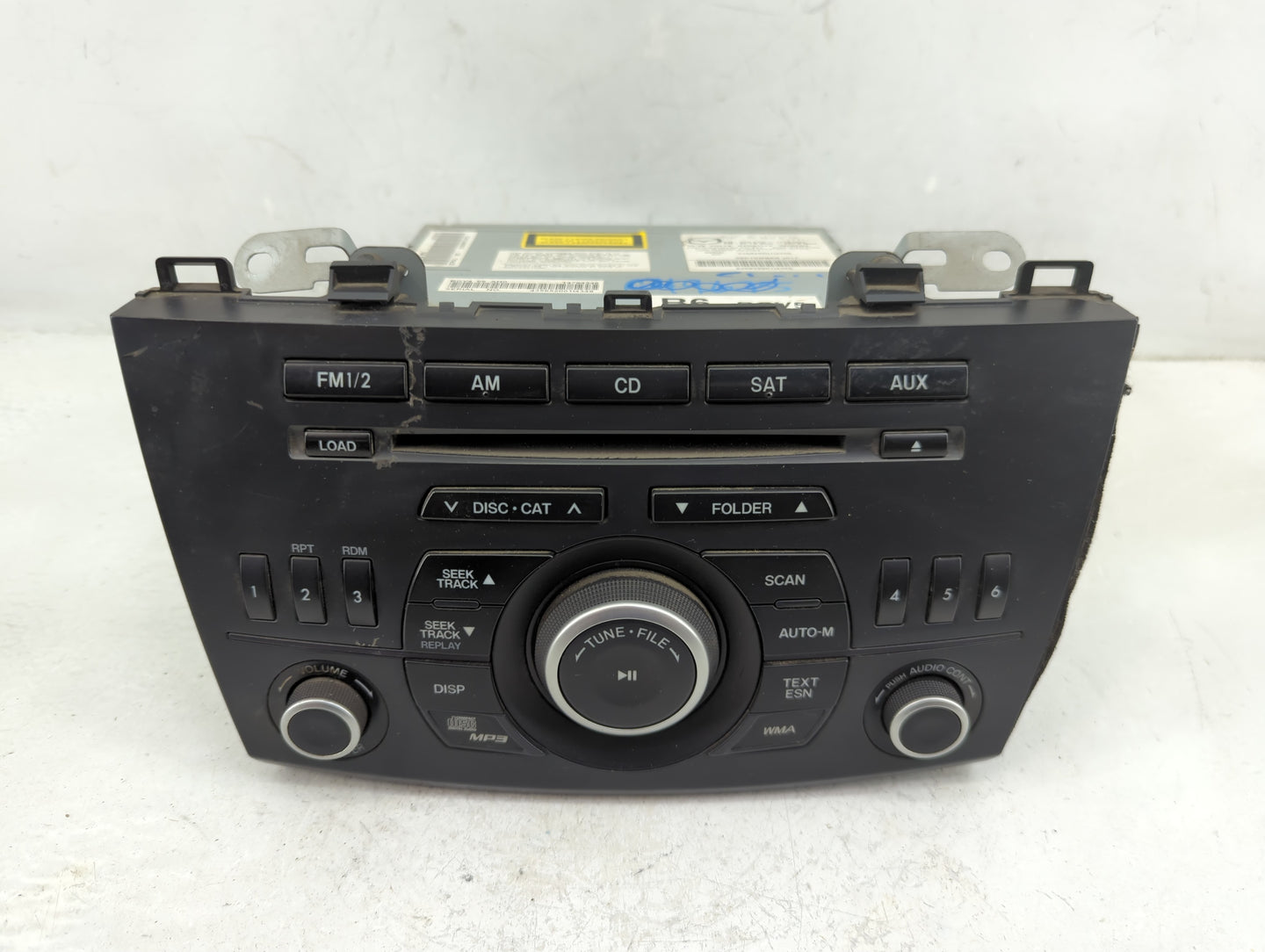 2012-2013 Mazda 3 Radio AM FM Cd Player Receiver Replacement P/N:14794356 Fits Fits 2012 2013 OEM Used Auto Parts - Oemuseda