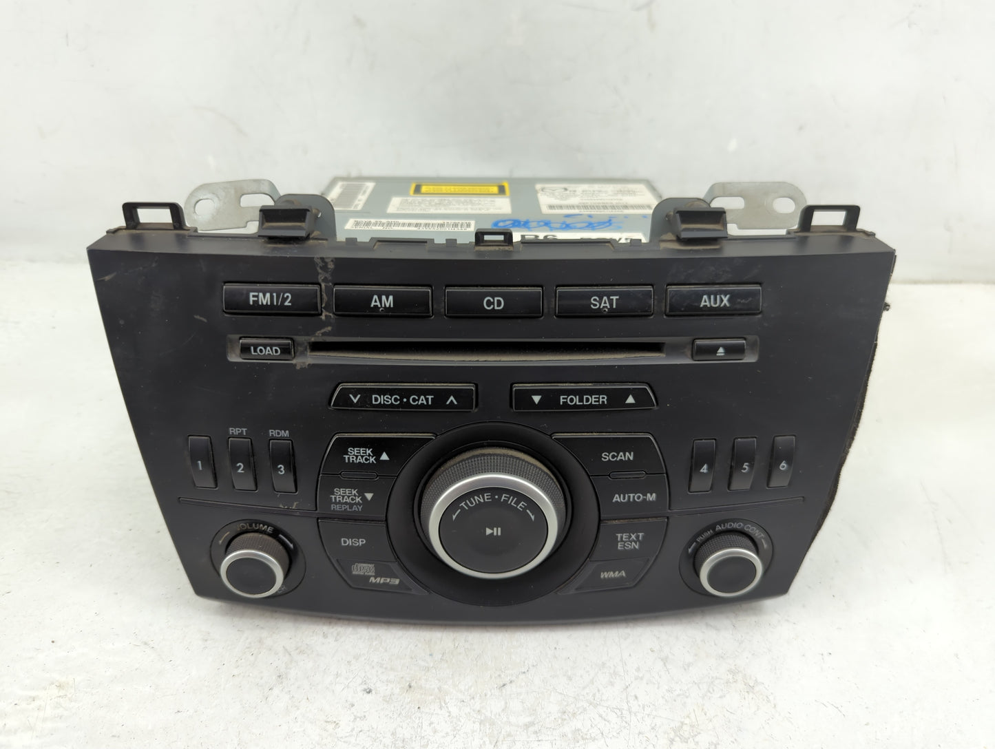 2012-2013 Mazda 3 Radio AM FM Cd Player Receiver Replacement P/N:14794356 Fits Fits 2012 2013 OEM Used Auto Parts - Oemuseda