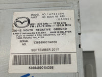 2012-2013 Mazda 3 Radio AM FM Cd Player Receiver Replacement P/N:14794356 Fits Fits 2012 2013 OEM Used Auto Parts - Oemuseda