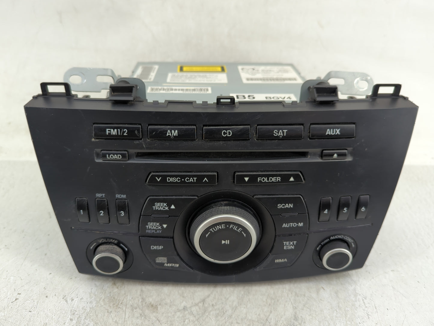 2012-2013 Mazda 3 Radio AM FM Cd Player Receiver Replacement P/N:BBM5-66-AR0 Fits Fits 2012 2013 OEM Used Auto Parts - Oemus