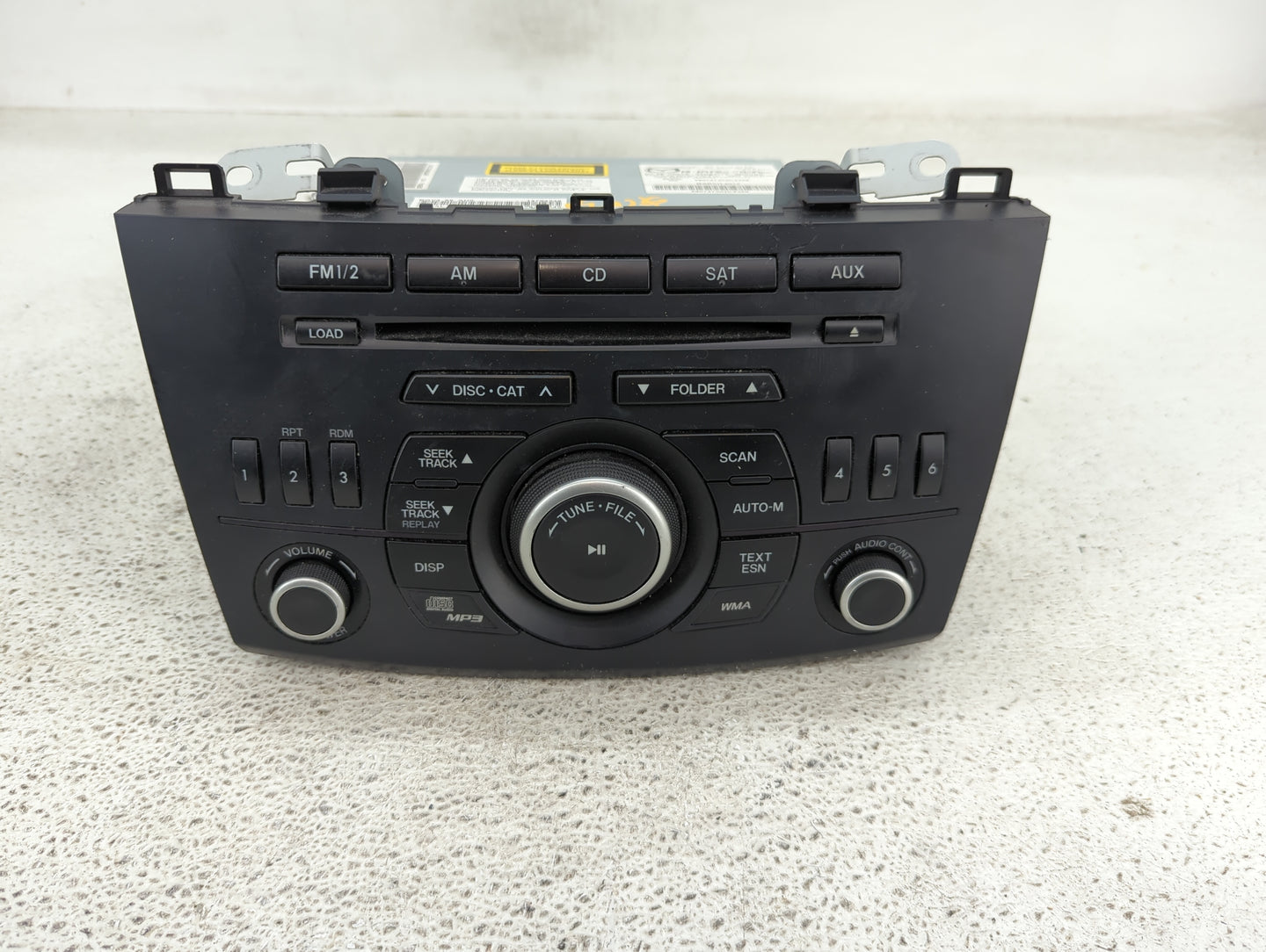 2012-2013 Mazda 3 Radio AM FM Cd Player Receiver Replacement P/N:BGV4 66 AR0 Fits Fits 2012 2013 OEM Used Auto Parts - Oemus