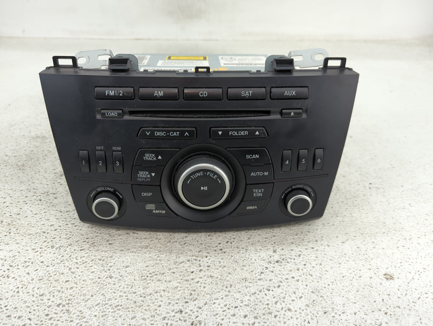 2012-2013 Mazda 3 Radio AM FM Cd Player Receiver Replacement P/N:BGV4 66 AR0 Fits Fits 2012 2013 OEM Used Auto Parts - Oemus