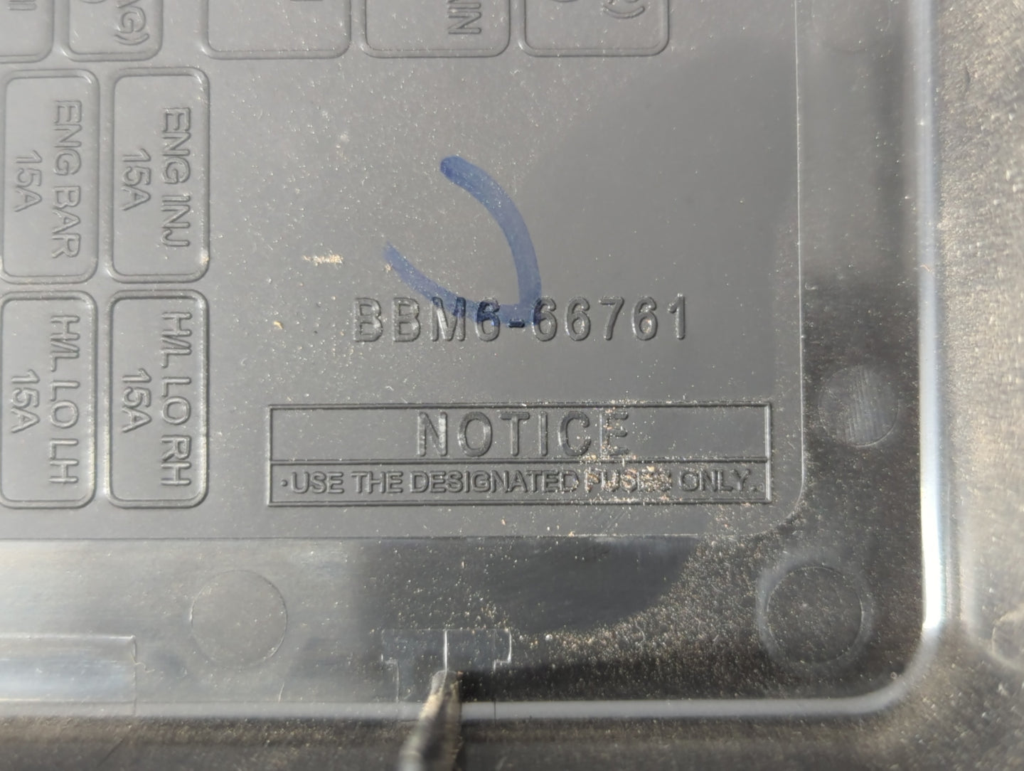 2012 Mazda 3 Fusebox Fuse Box Panel Relay Module P/N:BBM6-66761 Fits OEM Used Auto Parts - Oemusedautoparts1.com