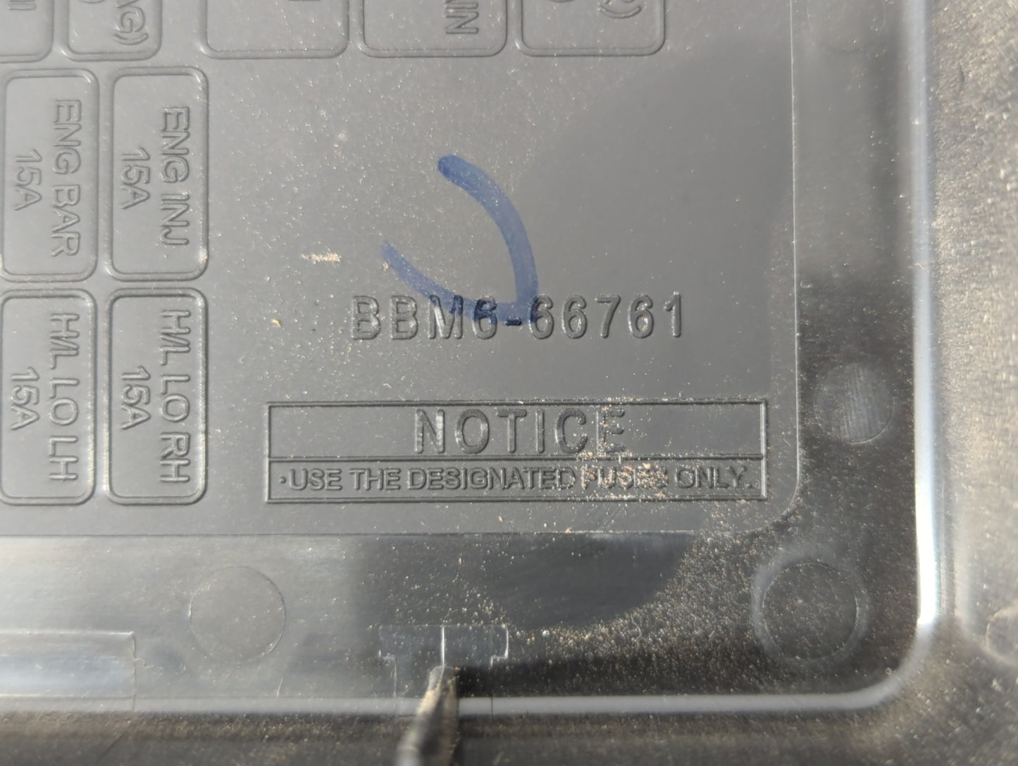 2012 Mazda 3 Fusebox Fuse Box Panel Relay Module P/N:BBM6-66761 Fits OEM Used Auto Parts - Oemusedautoparts1.com