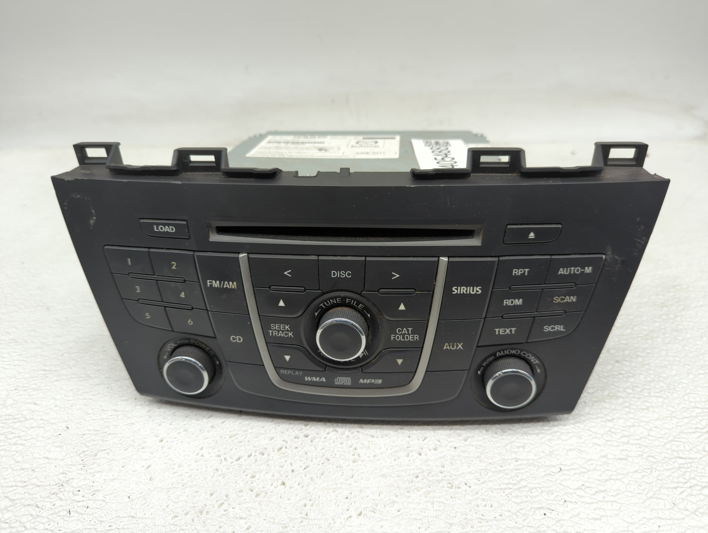 2012 Mazda 5 Radio AM FM Cd Player Receiver Replacement P/N:CG36 66 9R0 Fits OEM Used Auto Parts - Oemusedautoparts1.com