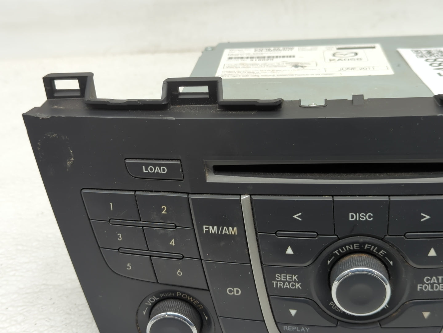 2012 Mazda 5 Radio AM FM Cd Player Receiver Replacement P/N:CG36 66 9R0 Fits OEM Used Auto Parts - Oemusedautoparts1.com