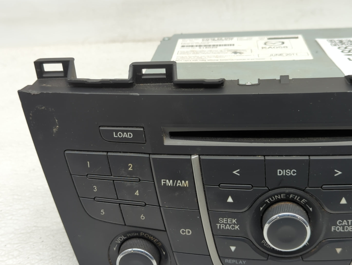 2012 Mazda 5 Radio AM FM Cd Player Receiver Replacement P/N:CG36 66 9R0 Fits OEM Used Auto Parts - Oemusedautoparts1.com
