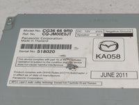 2012 Mazda 5 Radio AM FM Cd Player Receiver Replacement P/N:CG36 66 9R0 Fits OEM Used Auto Parts - Oemusedautoparts1.com