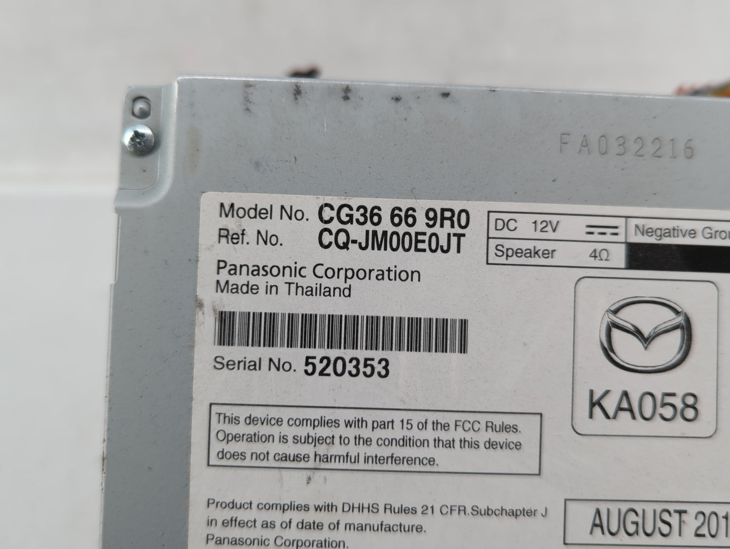 2012-2012 Mazda 5 Am Fm Cd Player Radio Receiver - Oemusedautoparts1.com