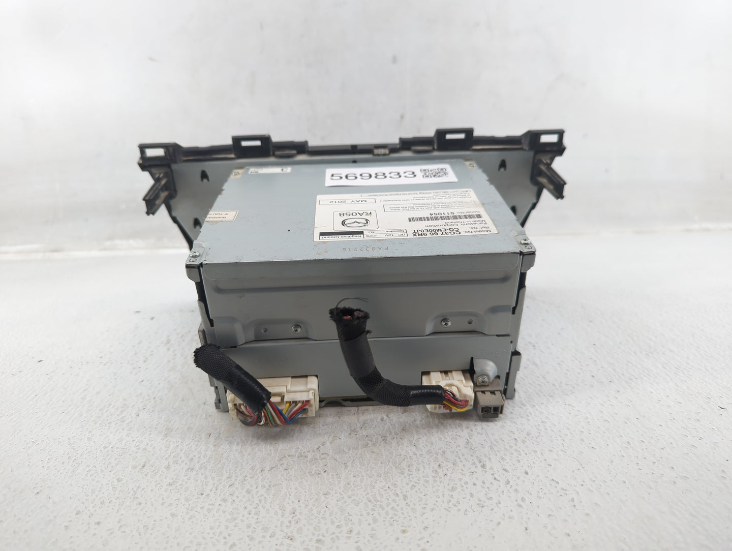 2012 Mazda 5 Radio AM FM Cd Player Receiver Replacement P/N:CG37 66 9RX CG36 66 9R0 Fits OEM Used Auto Parts - Oemusedautopa