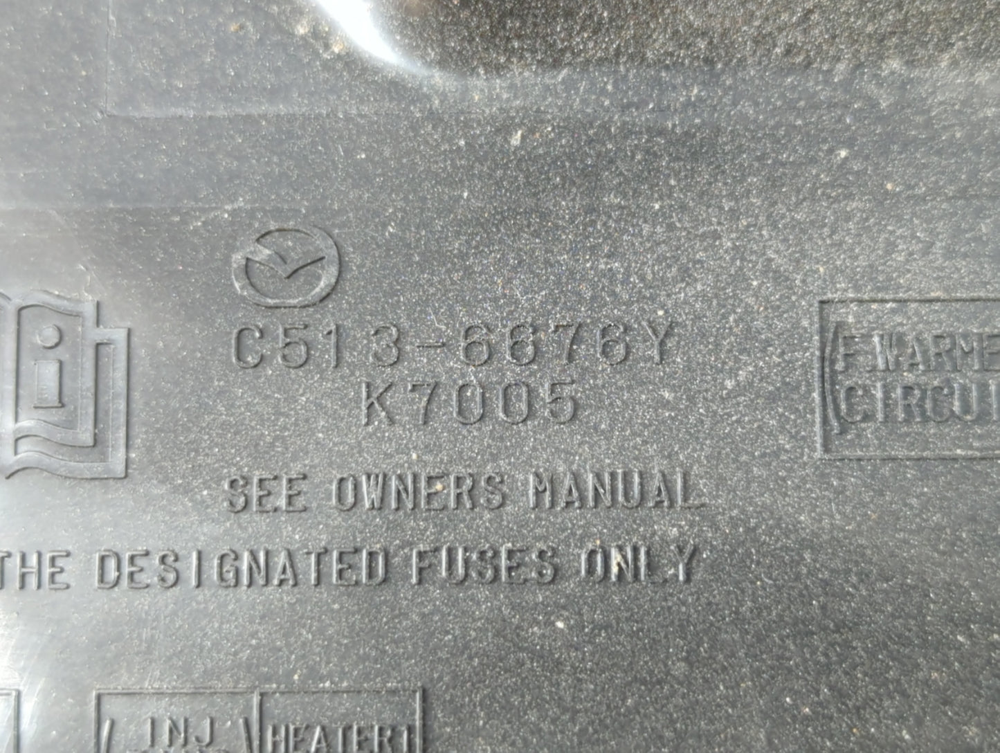 2012-2017 Mazda 5 Fusebox Fuse Box Panel Relay Module P/N:K7005 C513-6676Y Fits Fits 2012 2013 2014 2015 2016 2017 OEM Used 