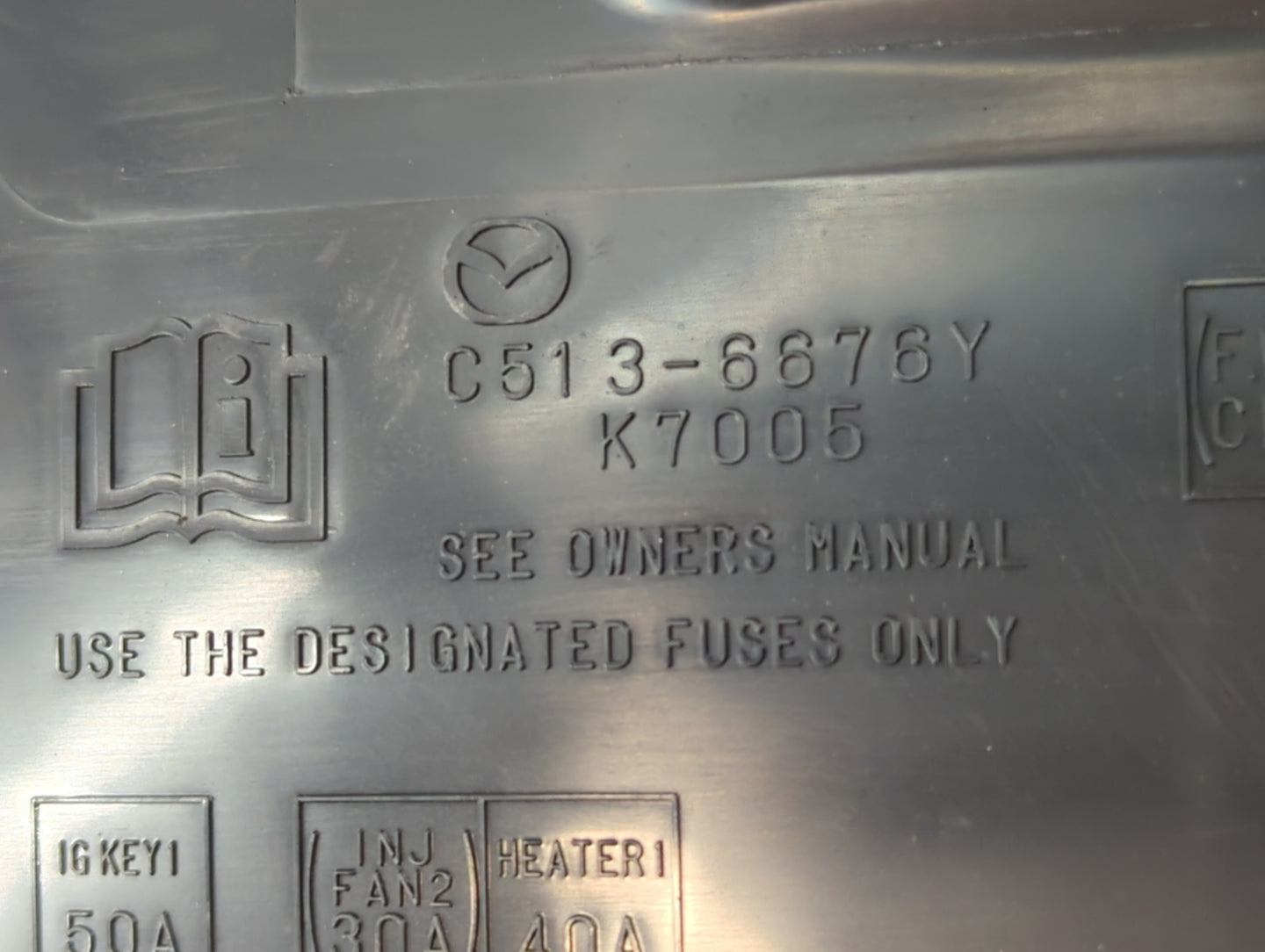 2012-2017 Mazda 5 Fusebox Fuse Box Panel Relay Module P/N:K7005 C513-6676Y Fits Fits 2012 2013 2014 2015 2016 2017 OEM Used 