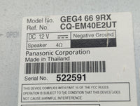 2011-2013 Mazda 6 Radio AM FM Cd Player Receiver Replacement P/N:GEG4669RX Fits Fits 2011 2012 2013 OEM Used Auto Parts - Oe