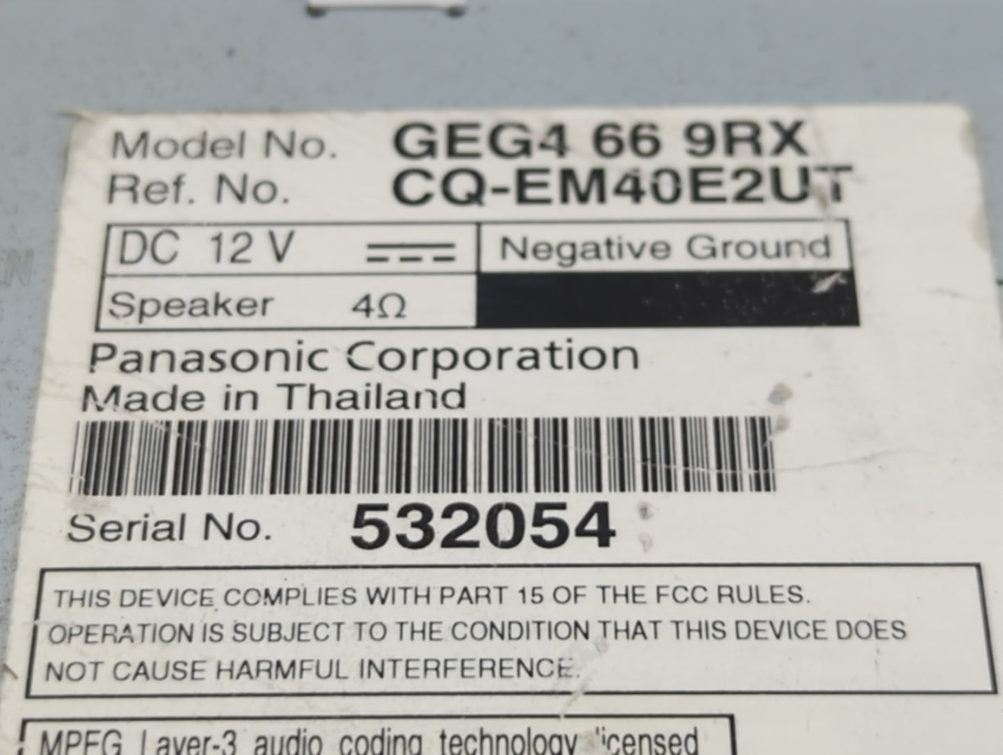 2011-2013 Mazda 6 Am Fm Cd Player Radio Receiver - Oemusedautoparts1.com