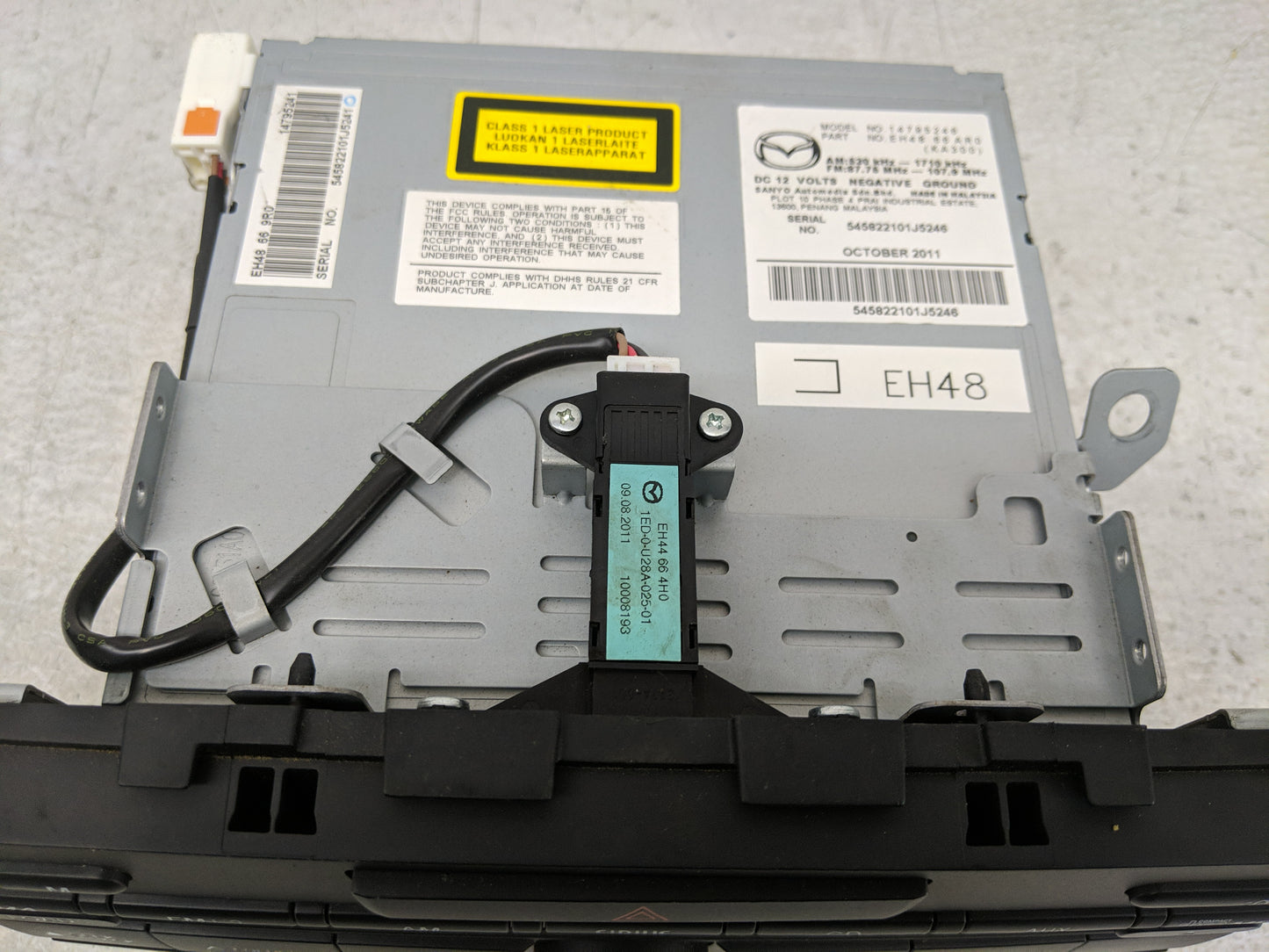 2011-2012 Mazda Cx-7 Radio AM FM Cd Player Receiver Replacement P/N:EH48 66 9R0 Fits Fits 2011 2012 OEM Used Auto Parts - Oe
