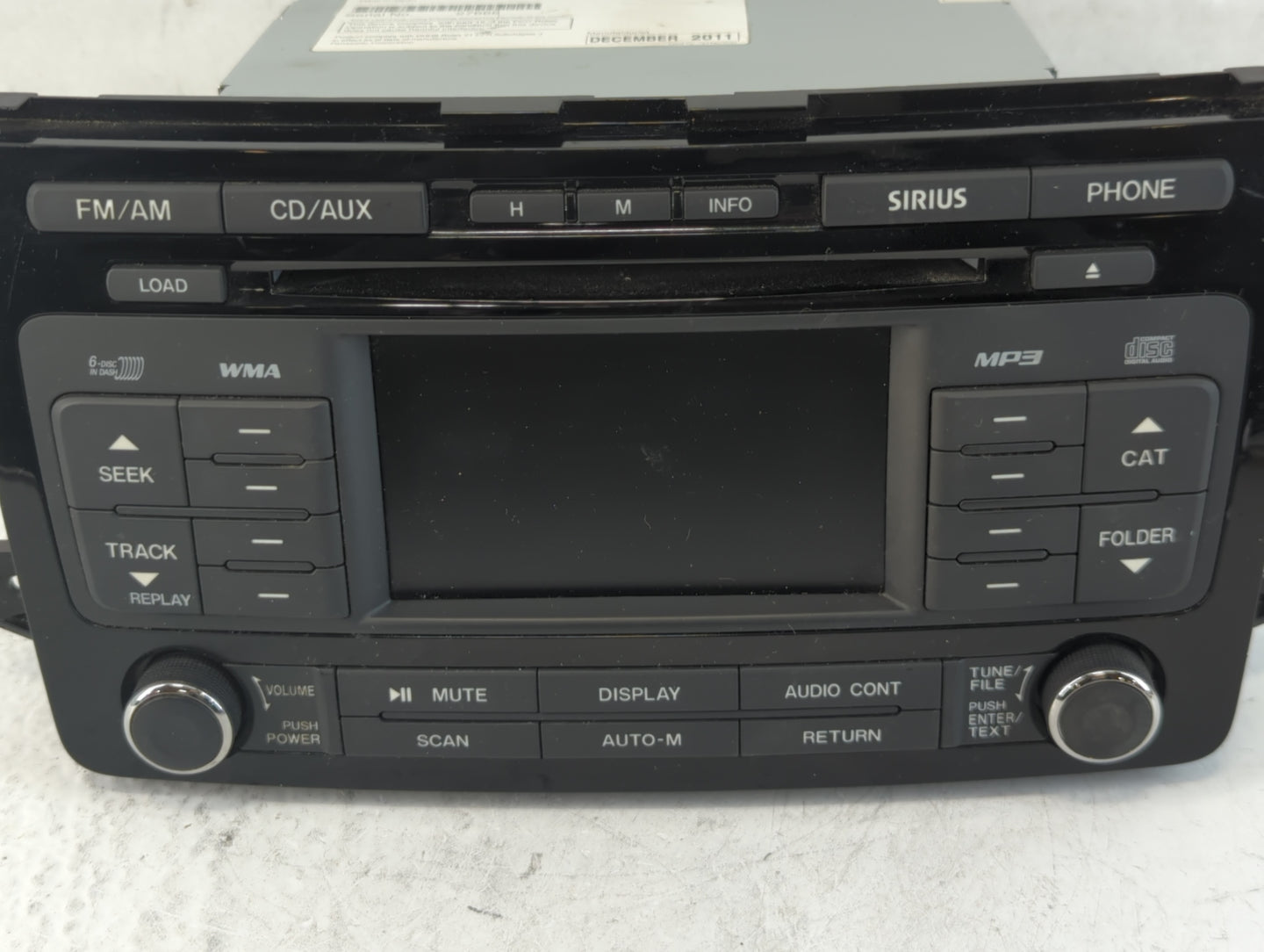 2011-2012 Mazda Cx-9 Radio AM FM Cd Player Receiver Replacement P/N:TG17 66 9RX Fits Fits 2011 2012 OEM Used Auto Parts - Oe