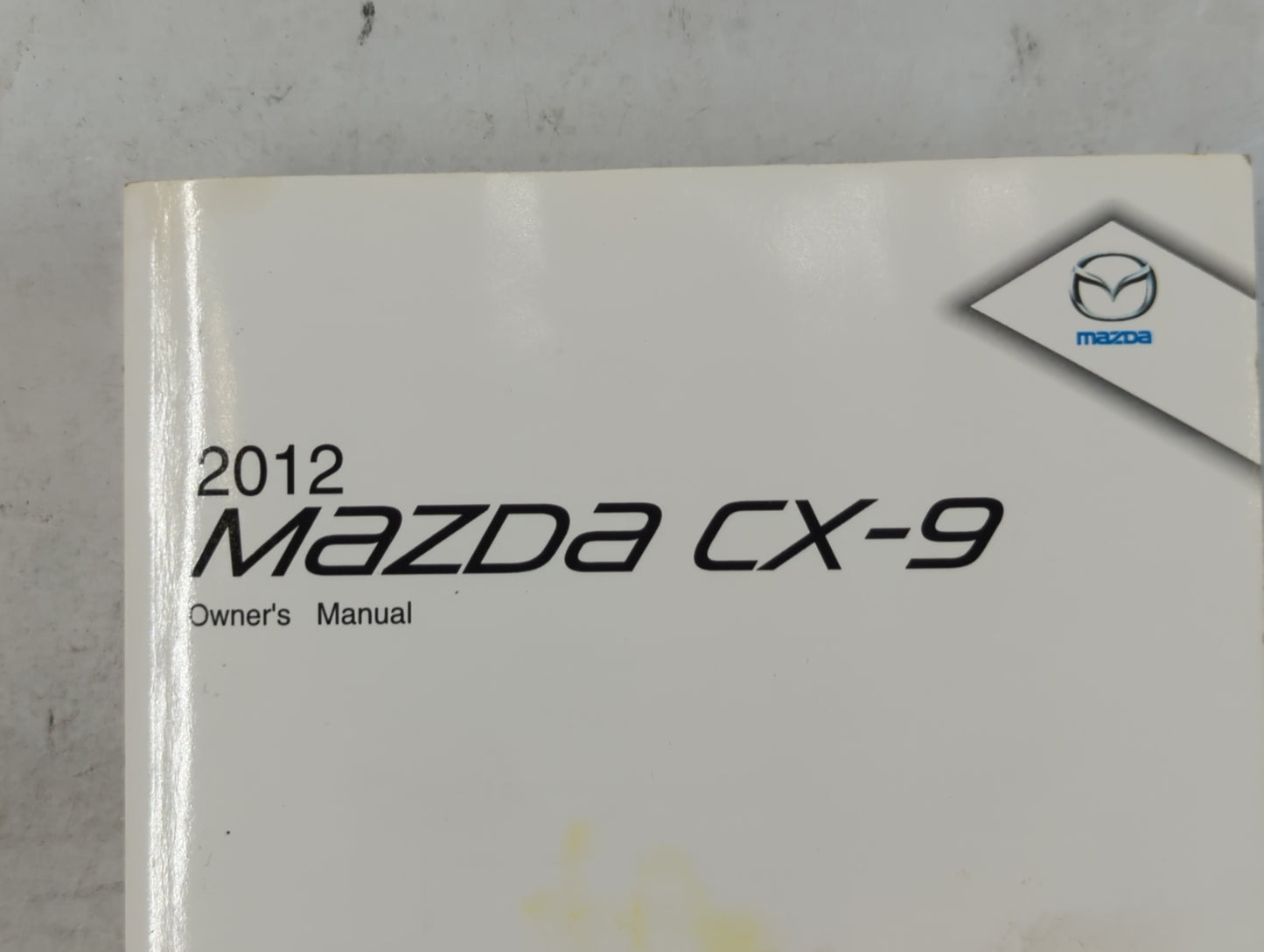 2012 Mazda Cx-9 Owners Manual Book Guide OEM Used Auto Parts - Oemusedautoparts1.com