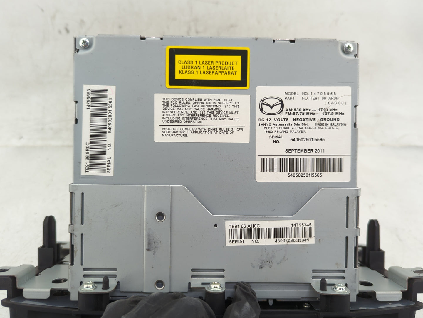 2009-2012 Mazda Cx-9 Radio AM FM Cd Player Receiver Replacement P/N:TE91 66 AR0B Fits Fits 2009 2011 2012 OEM Used Auto Part