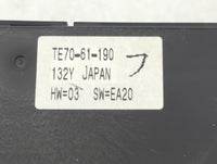 2010-2015 Mazda Cx-9 Climate Control Module Temperature AC/Heater Replacement P/N:TE70-61-190 Fits OEM Used Auto Parts - Oem