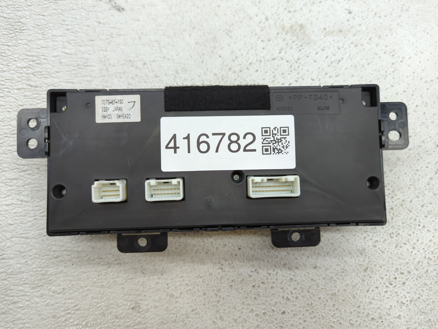 2010-2015 Mazda Cx-9 Climate Control Module Temperature AC/Heater Replacement P/N:TE70-61-190 Fits OEM Used Auto Parts - Oem