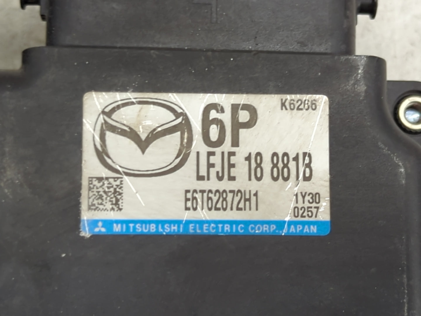 2012 Mazda Mazda3 PCM Engine Control Computer ECU ECM PCU OEM P/N:LFJE 18 881B E6T62872H1 Fits Fits 2013 OEM Used Auto Parts