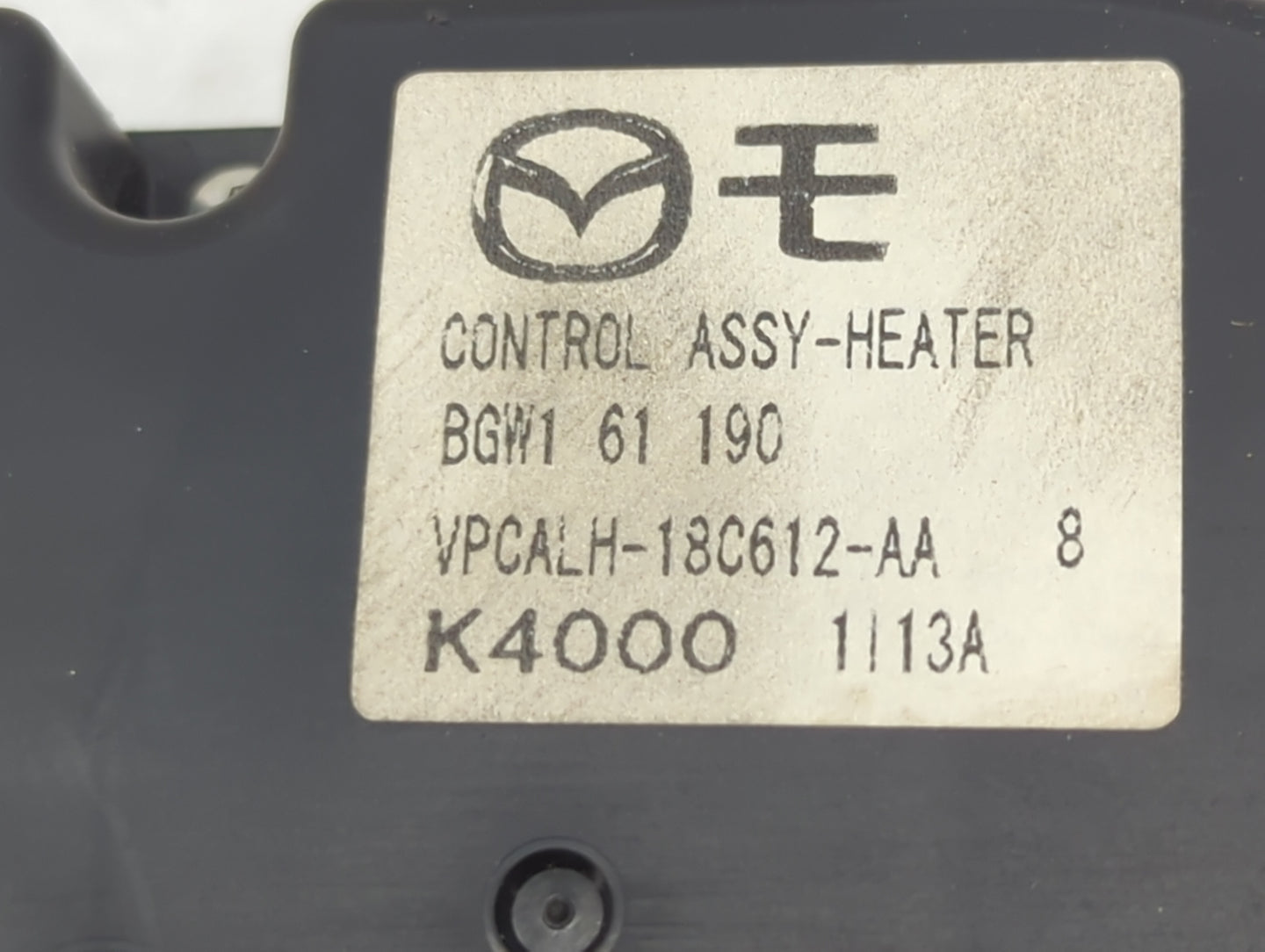2012 Mazda Mazda3 Climate Control Module Temperature AC/Heater Replacement P/N:BGW161190 VPCALH-18C612-AA Fits Fits 2013 OEM