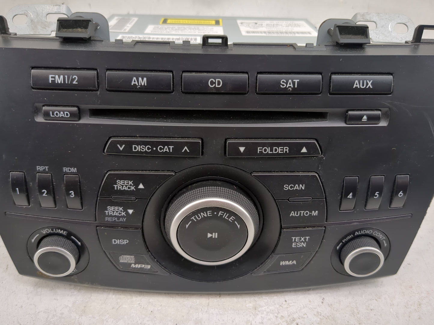2012 Mazda Mazda3 Radio AM FM Cd Player Receiver Replacement P/N:BBM566AR0 14792746 Fits OEM Used Auto Parts - Oemusedautopa