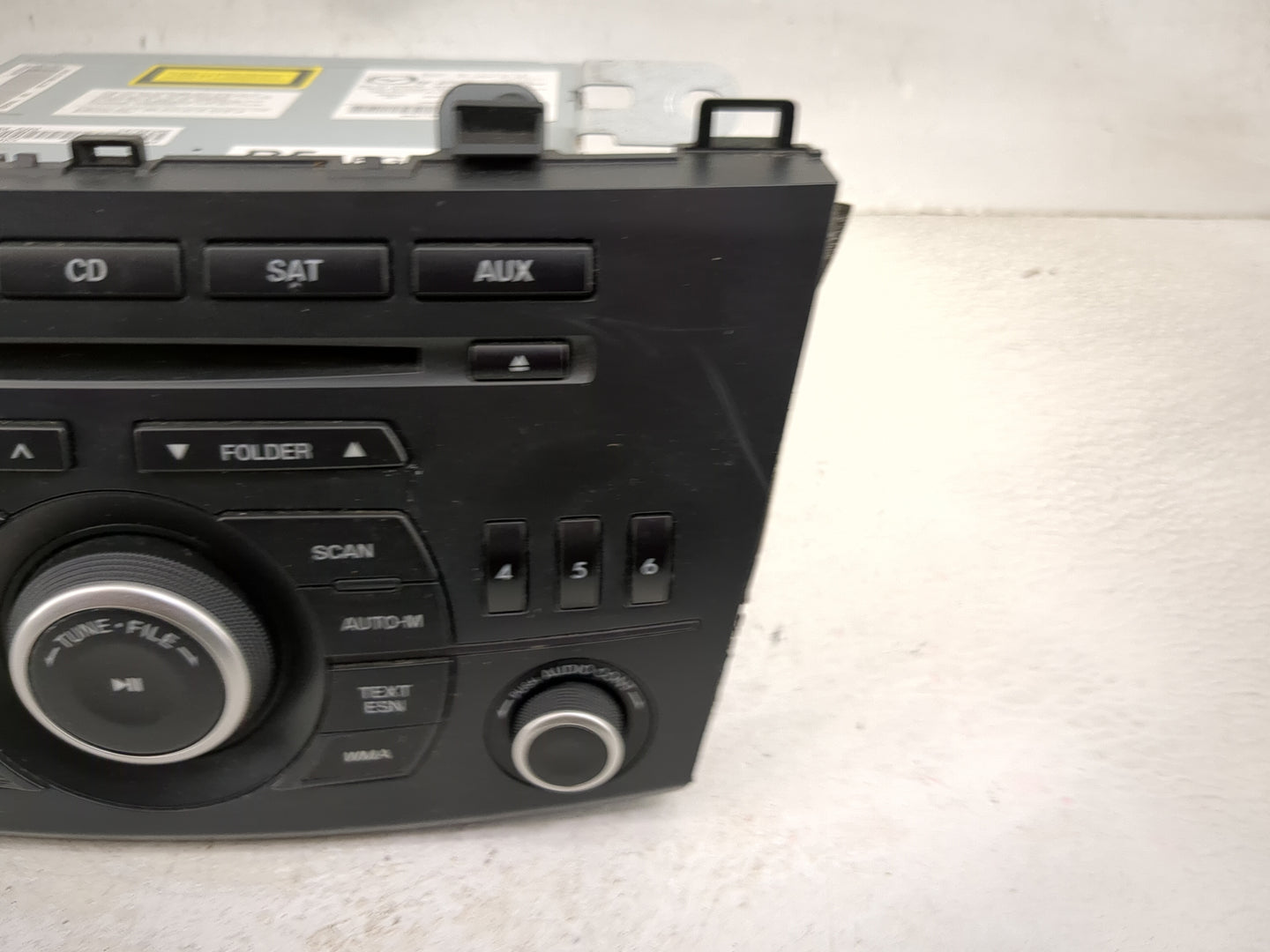 2012 Mazda Mazda3 Radio AM FM Cd Player Receiver Replacement P/N:BBM566AR0 14792746 Fits OEM Used Auto Parts - Oemusedautopa