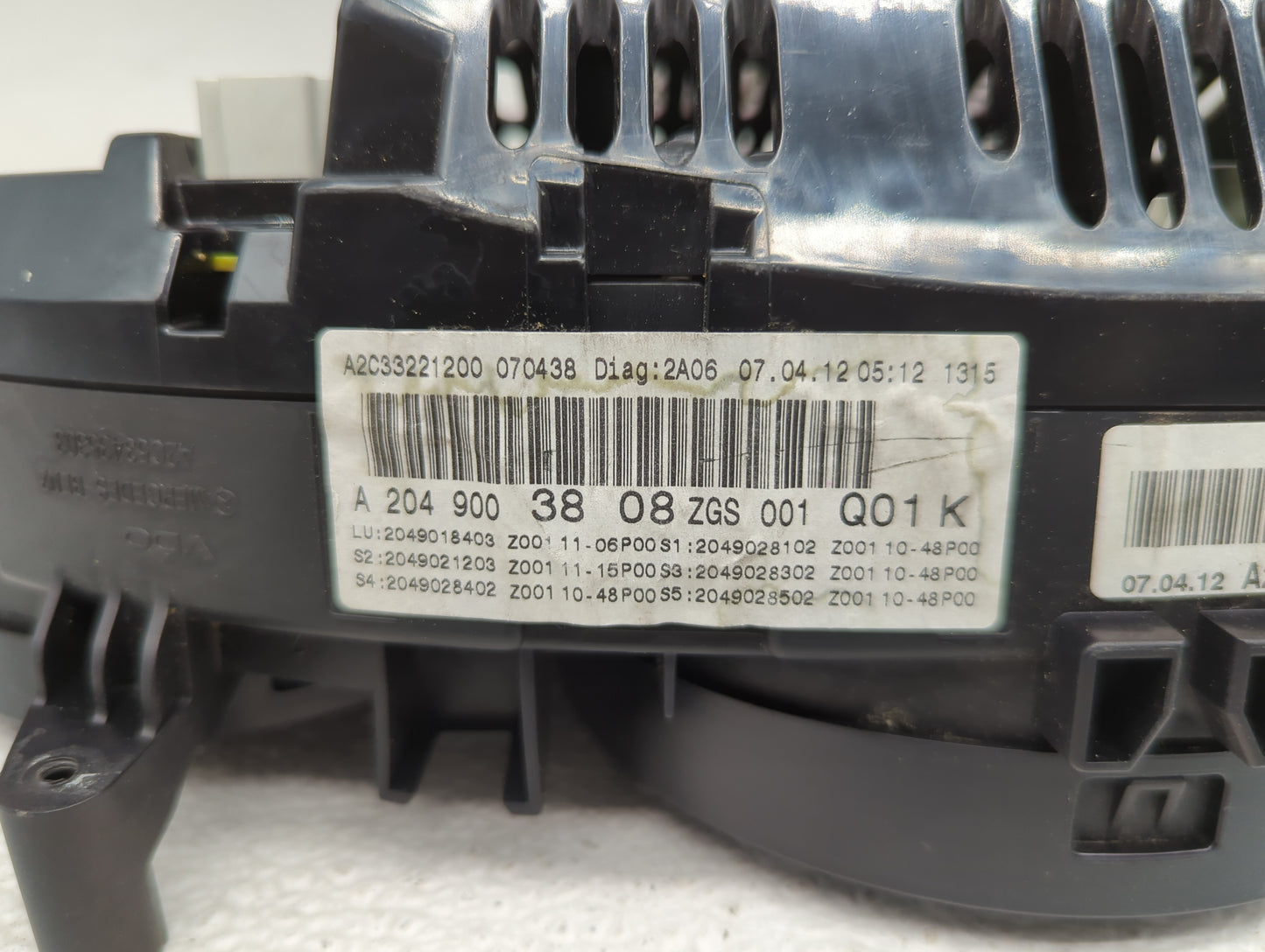 2012 Mercedes-Benz C-Class Instrument Cluster Speedometer Gauges P/N:A2049003808 A2C33221200, 2049018403, 2049028102 Fits OE