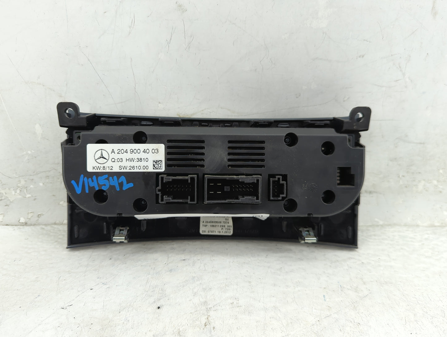2012 Mercedes-Benz C250 Climate Control Module Temperature AC/Heater Replacement P/N:2049004003 Fits Fits 2013 2014 2015 201
