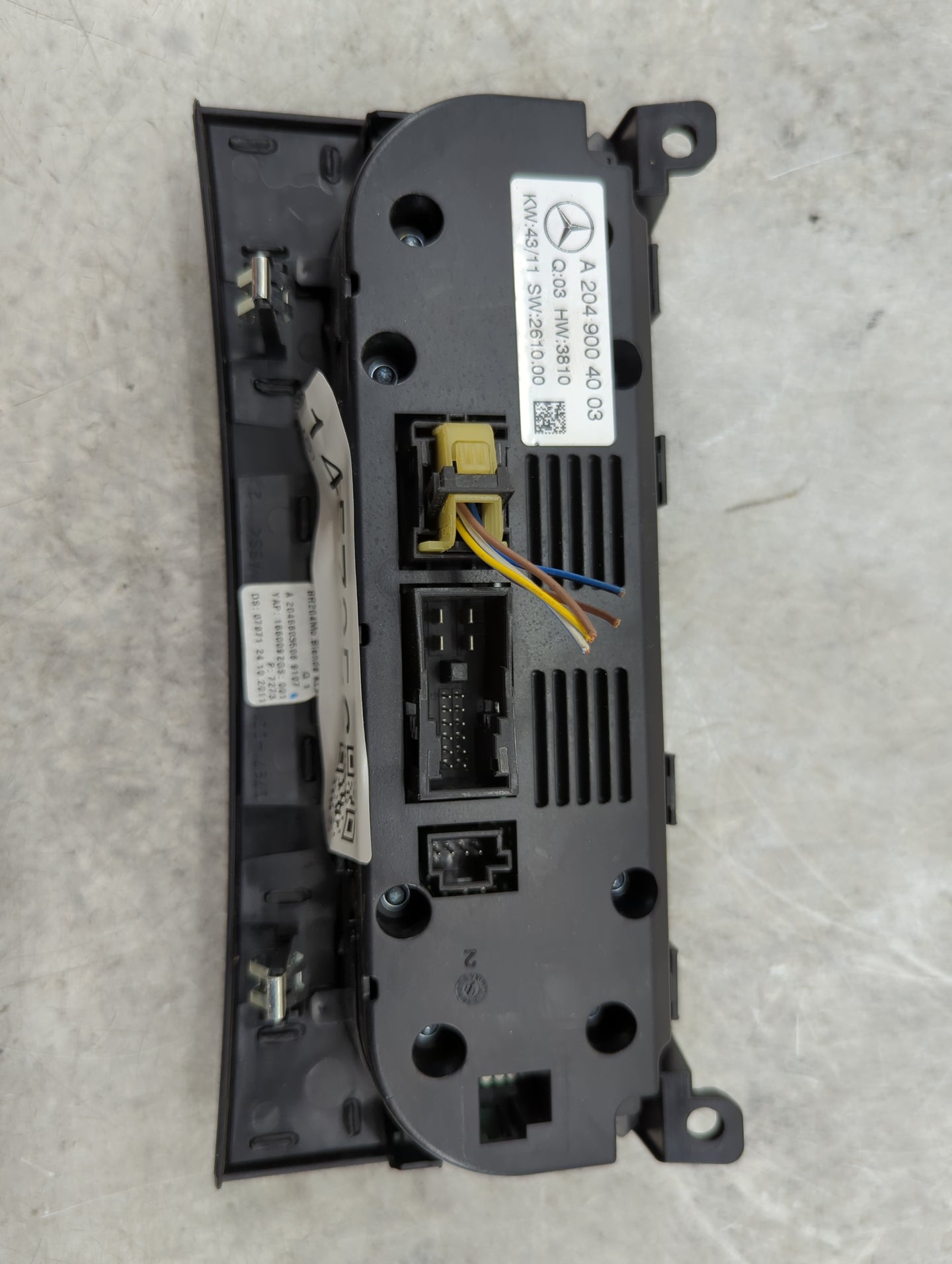 2012 Mercedes-Benz C250 Climate Control Module Temperature AC/Heater Replacement P/N:A 204 900 40 03 Fits Fits 2013 2014 201