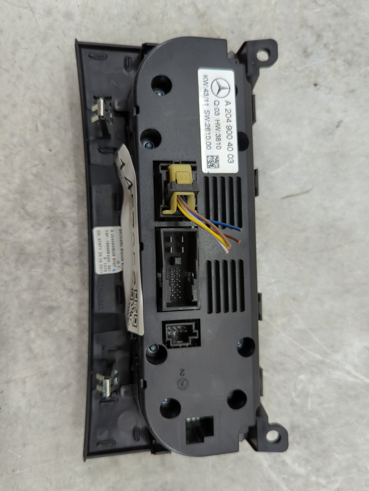 2012 Mercedes-Benz C250 Climate Control Module Temperature AC/Heater Replacement P/N:A 204 900 40 03 Fits Fits 2013 2014 201